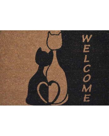 Welcome Cat print doormat