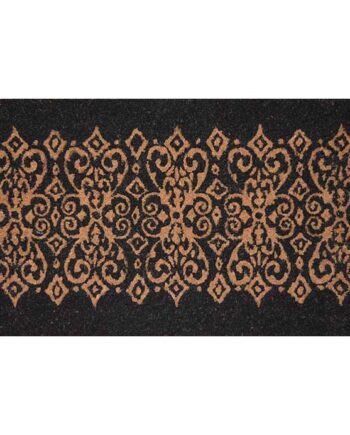Classical Black Printed Coir Doormat