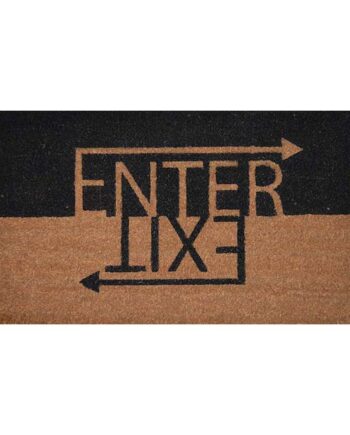 Enter Exit Print Coir Doormat