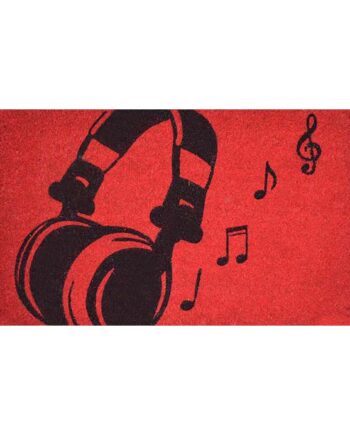 Red colored Printed coir mat